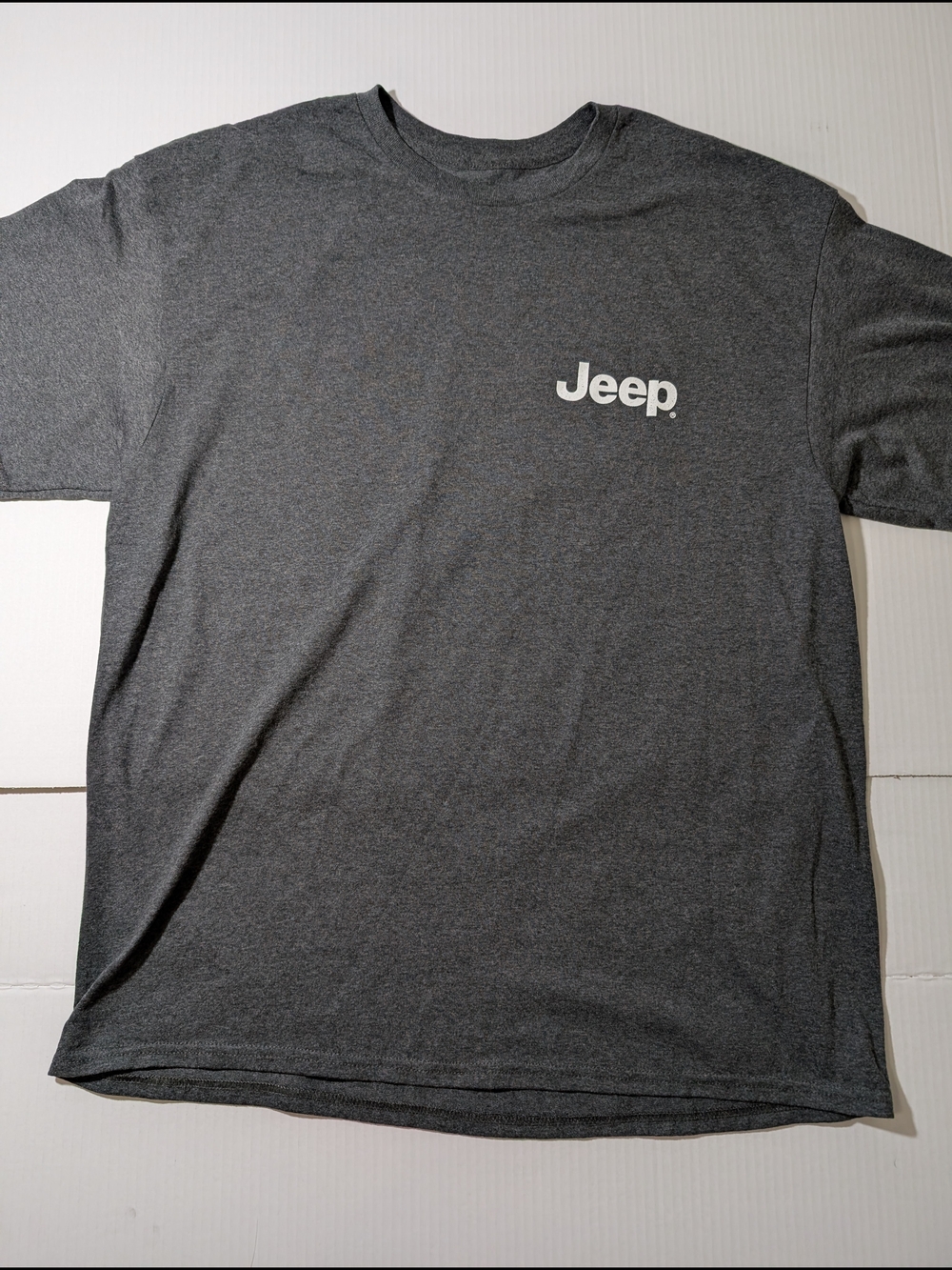 Jeep Men's Short Sleeve Logo T‑Shirt in Dark Gray
